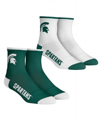Men's Socks Michigan State Spartans Core Team 2-Pack Quarter Length Sock Set $13.80 Socks