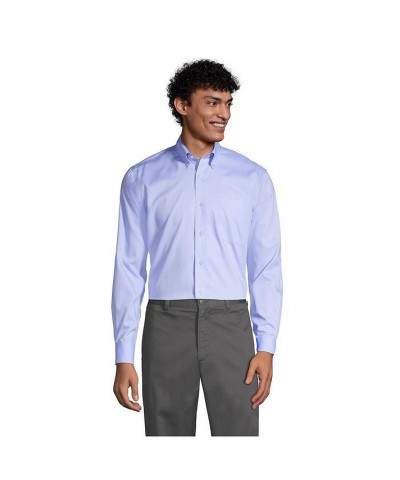School Uniform Men's Long Sleeve No Iron Pinpoint Dress Shirt Blue $28.78 Dress Shirts
