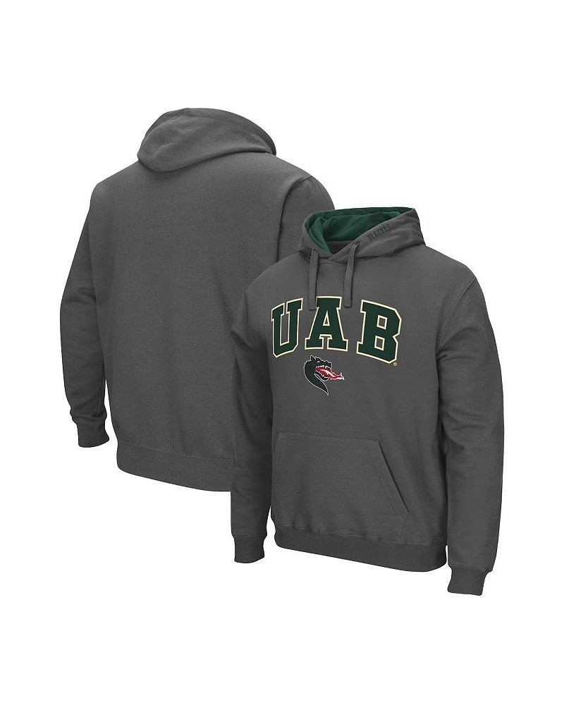 Men's Charcoal UAB Blazers Arch and Logo Pullover Hoodie $22.78 Sweatshirt
