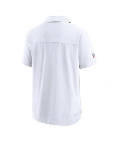 Men's White Dallas Cowboys Sideline Lockup Performance Polo Shirt $42.30 Polo Shirts