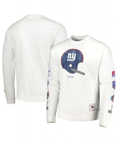 Men's White New York Giants VIP Rings Crew Sweatshirt $39.95 Sweatshirt