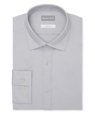 Men's Airsoft Eco Slim Fit Untucked Dress Shirt Gray $24.65 Dress Shirts