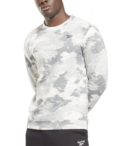 Men's Modern-Fit Camo Crewneck Sweatshirt White $31.35 Sweatshirt