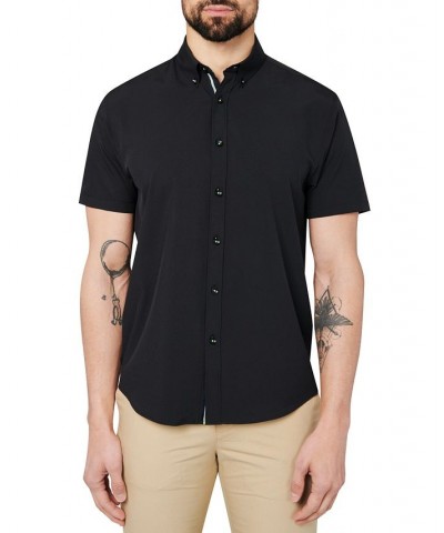 Men's Slim-Fit Black Button-Down Performance Shirt Black $28.50 Shirts