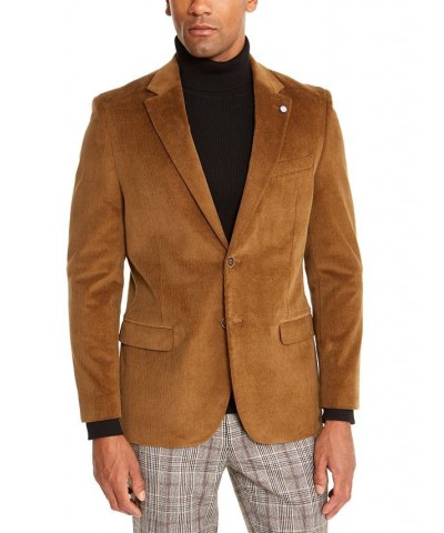 Men's Modern-Fit Active Stretch Corduroy Sport Coat Tan/Beige $106.75 Blazers