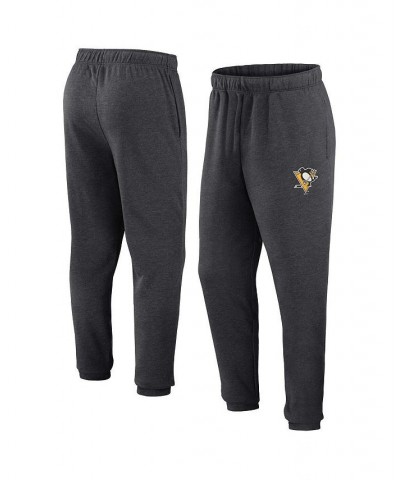 Men's Branded Heather Charcoal Pittsburgh Penguins Form Tracking Sweatpants $24.93 Pants