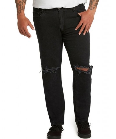 MVP Collections Men's Big & Tall Athletic-Fit Slit Knee Stretch Jeans Black $47.40 Jeans