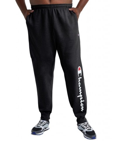 Men's Big & Tall Powerblend Standard-Fit Logo-Print Fleece Joggers Black $26.13 Pants