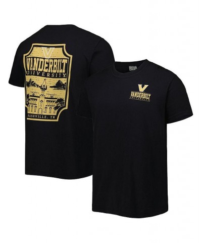 Men's Black Vanderbilt Commodores Logo Campus Icon T-shirt $22.39 T-Shirts