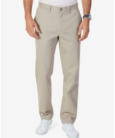 Men's Classic-Fit Stretch Solid Flat-Front Chino Deck Pants Tan/Beige $33.14 Pants