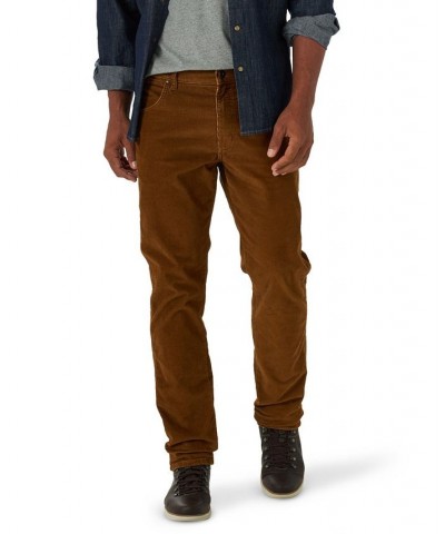 Men's Slim Straight Fit Corduroy Jeans Brown $19.08 Jeans