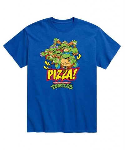 Men's Teenage Mutant Ninja Turtles Pizza T-shirt Blue $17.50 T-Shirts