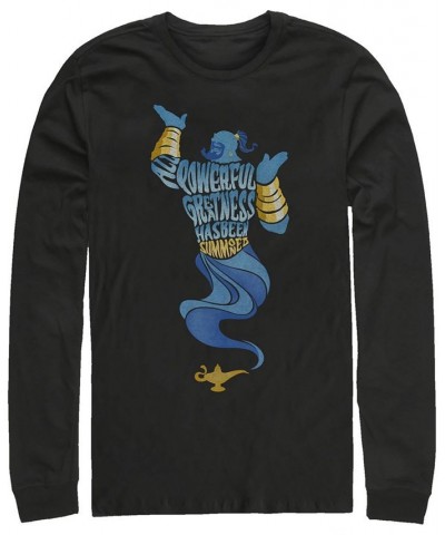 Disney Men's Aladdin all Powerful Genie, Long Sleeve T-Shirt Black $23.59 T-Shirts