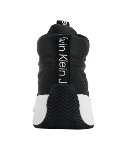Women's Merina Slip-on Nylon Puffy Sneakers Black $27.27 Shoes