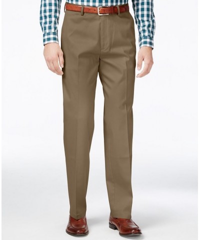 Men's Big & Tall Premium No Iron Khaki Classic Fit Flat Front Hidden Expandable Waistband Pants British Khaki $29.14 Pants