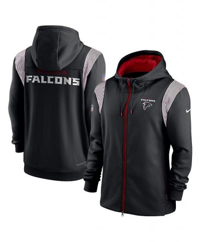 Men's Black Atlanta Falcons Performance Sideline Lockup Full-Zip Hoodie $42.00 Sweatshirt