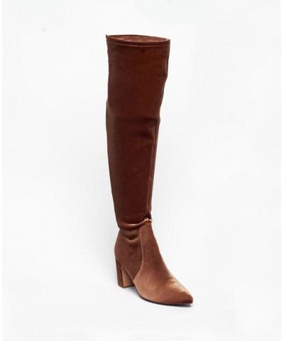 Women's Malia Extra Wide Calf Block Heels Over-The-Knee Boots - Extended sizes 10-14 PD02 $36.23 Shoes