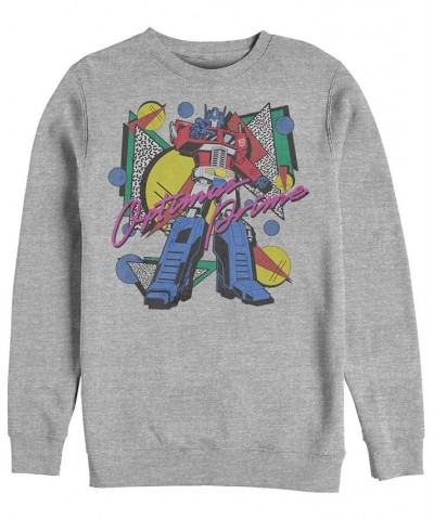 Men's Transformers Generations Eighties Optimus Fleece Sweatshirt Gray $29.12 Sweatshirt