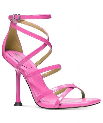 Women's Imani Strappy Dress Sandals Pink $67.65 Shoes