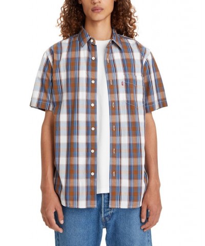 Men's Classic 1 Pocket Regular Fit Short Sleeve Shirt PD14 $25.85 Shirts