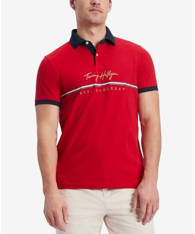 Men's Badlwin TH Flex Custom Fit Polo Shirt Red $33.79 Polo Shirts
