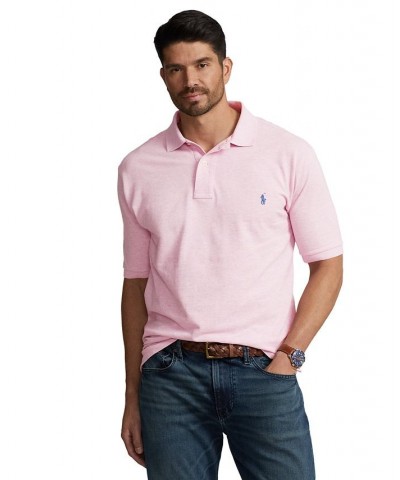 Men's Big & Tall Iconic Mesh Polo Shirt Bath Pink Heather $51.60 Polo Shirts