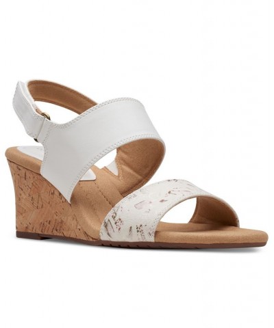 Women's Kyarra Faye Slingback Wedge Sandals White $32.70 Shoes
