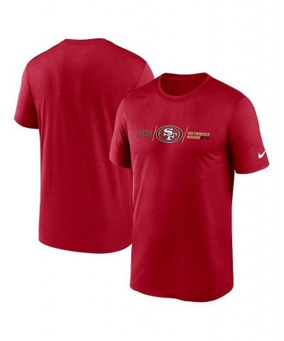 Men's Scarlet San Francisco 49ers Horizontal Lockup Legend T-shirt $22.39 T-Shirts