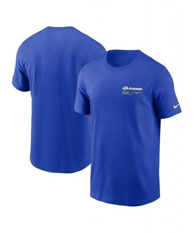 Men's Royal Los Angeles Rams Infograph Lockup Performance T-shirt $22.50 T-Shirts