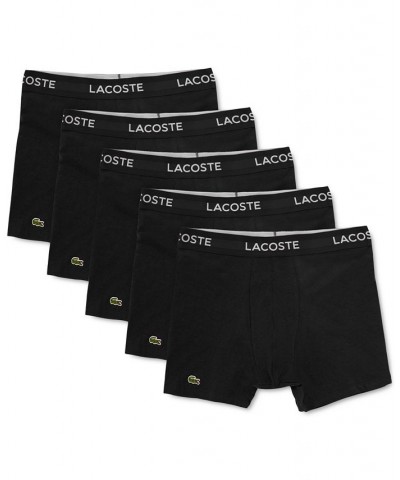Men’s 5 Pack Cotton Boxer Brief Underwear Black $31.97 Underwear