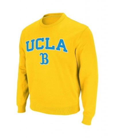 Men's Gold UCLA Bruins Arch & Logo Crew Neck Sweatshirt $30.59 Sweatshirt