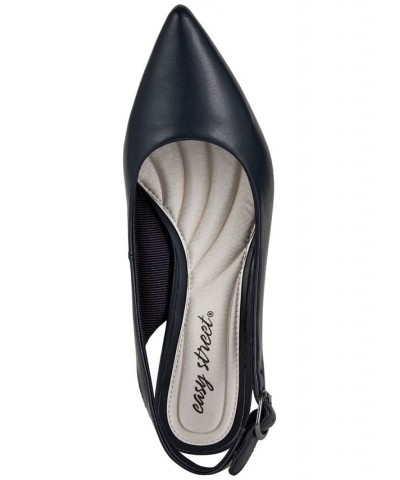 Faye Slingback Kitten-Heel Pumps Blue $38.50 Shoes
