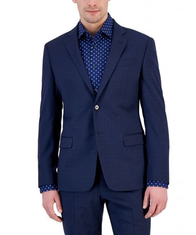 Armani Exchnage Men's High Blue Solid Suit Jacket Blue $218.25 Suits