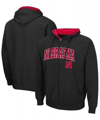 Men's Black Nebraska Huskers Arch Logo 3.0 Full-Zip Hoodie $31.19 Sweatshirt
